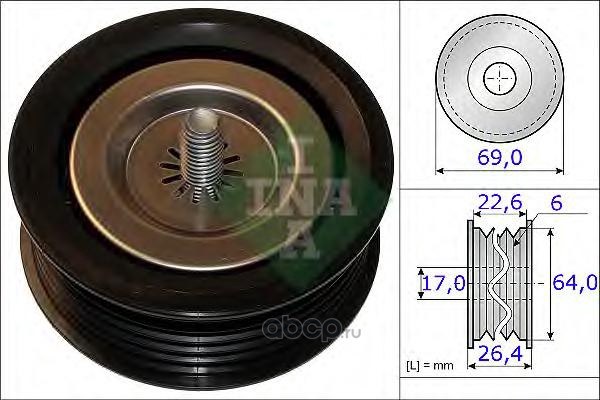 Ролик обводной приводного ремня INA 532 0671 10