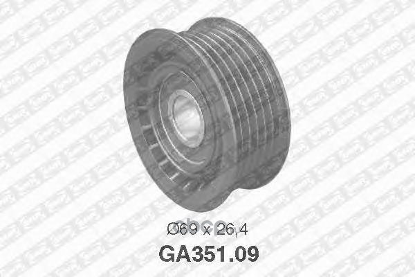 Ролик приводного ремня AUDI A4/A6/A8/S4/RS4/VW Passat B5 2.4 NTN-SNR GA351.09