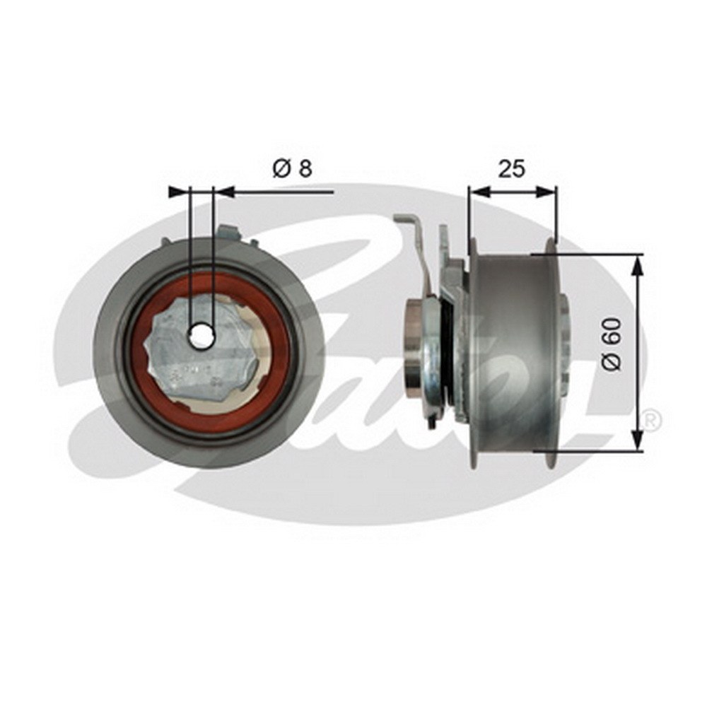 Ролик ремня ГРМ VAG 1.0-1.6 11- VAG A3/Octavia/Golf VII/Polo 12-> mot.1,2TSI/1,4TS GATES T43247