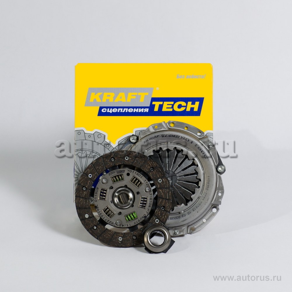 Комплект сцепления Renault Logan,Clio,Kangoo 1.4 8V для RENAULT Logan/Clio 1.4 04->/Megan I/II 1.4L KRAFTTECH W02180I