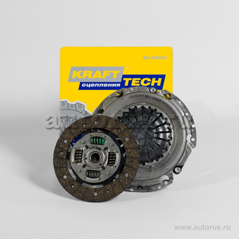 Комплект сцепления Renault Megane 2 1.4-1.6, Logan 1.6 16V для RENAULT 1.4-1.6L/ LADA Largus 16V KRAFTTECH W06200B9