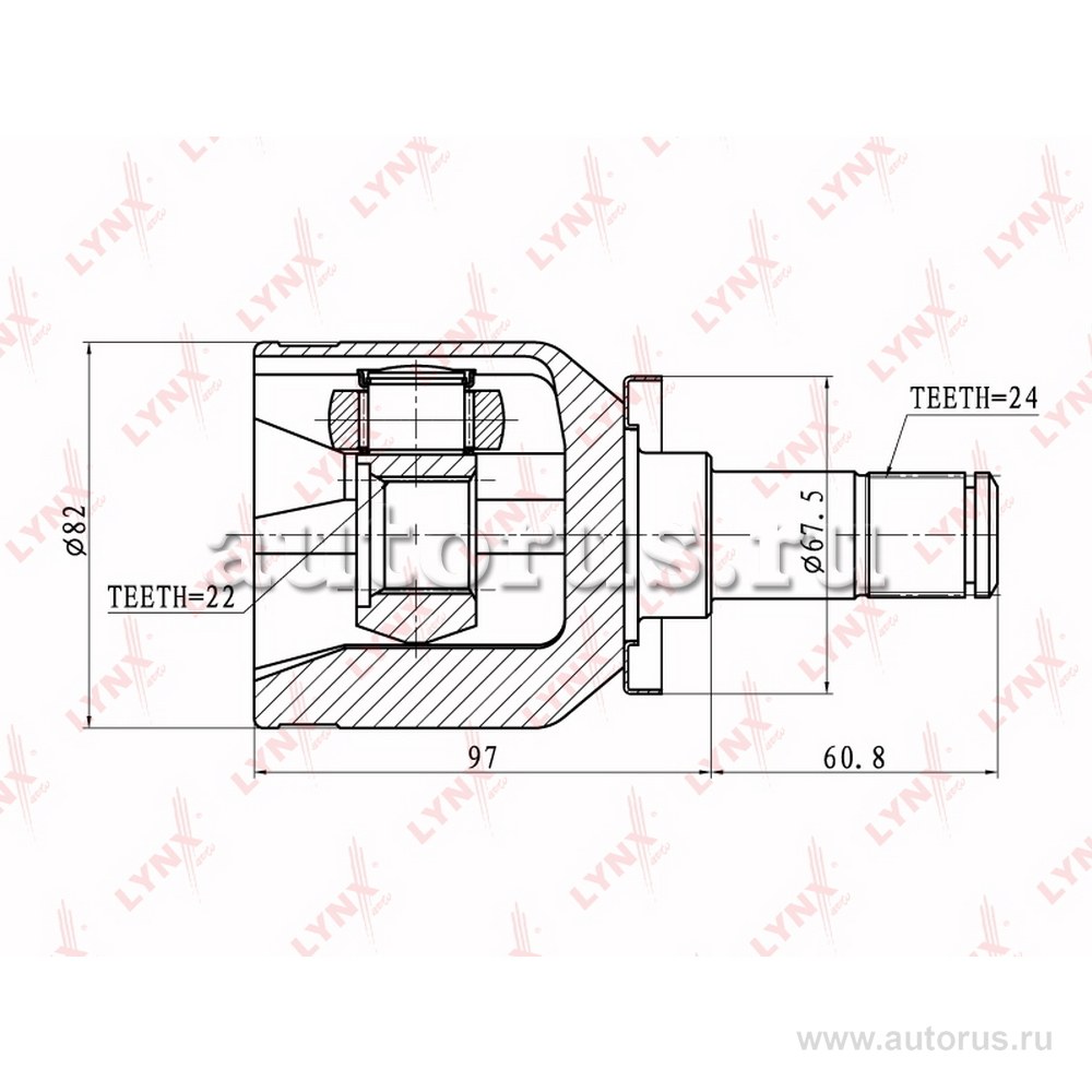 ШРУС внутренний LADA 2108-15/Kalina/Priora LYNXauto CI-4601