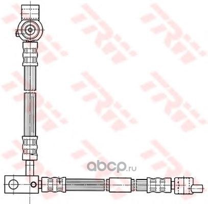 Шланг тормозной передний R NISSAN Primera P12 /L=260mm TRW PHD541