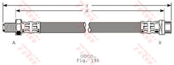 Шланг тормозной передний L=R MB W202/W203/W210 /L=413mm TRW PHB353
