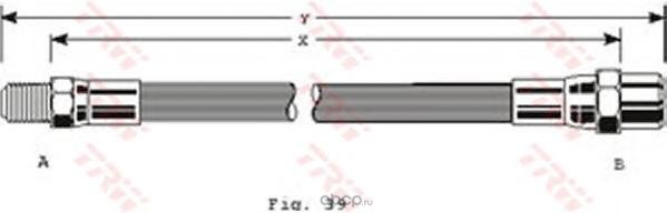 Шланг тормозной TRW PHB128