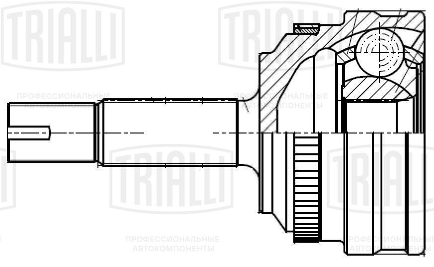ШРУС для а/м Geely MK (06-) ABS (наруж.) (30 шлц.) TRIALLI GO 302