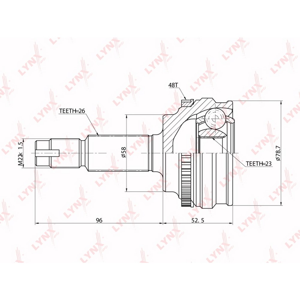 ШРУС наружный LYNXauto CO-7517A