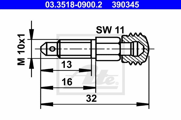 ШТУЦЕР ПРОКАЧНОЙ BMWFRDAUDIVWVOLVO РЕЗБ ATE 03351809002