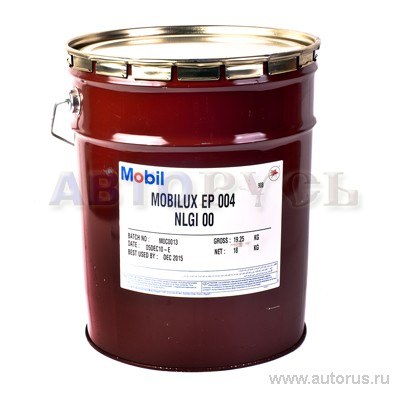 Смазка MOBIL Mobilux EP 004 18 кг 143990