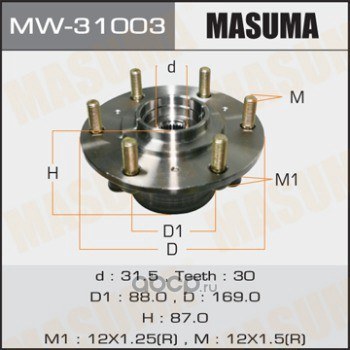 Ступица передняя MITSUBISHI L200 MASUMA MW-31003