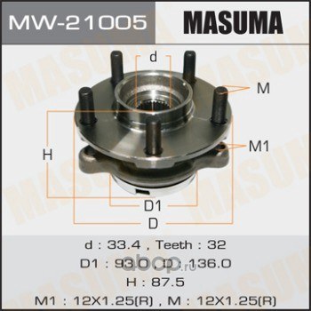 Ступица передняя NISSAN MURANO MASUMA MW-21005