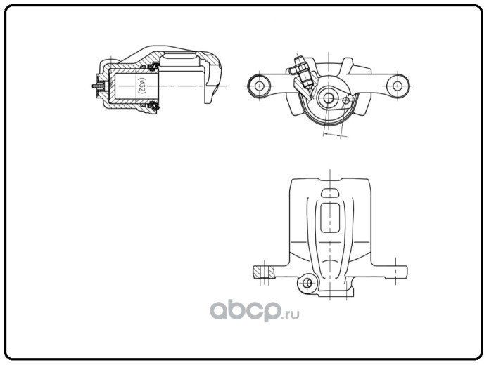 Суппорт торм. для а/м Chevrolet Lacetti (04-) зад. прав. d=32мм TRIALLI CF 052262