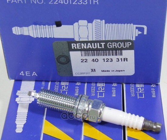 Свеча зажигания RENAULT 2240 123 31R NISSAN Micra K12/Note/Tiida/Sentra RENAULT 2240 123 31R