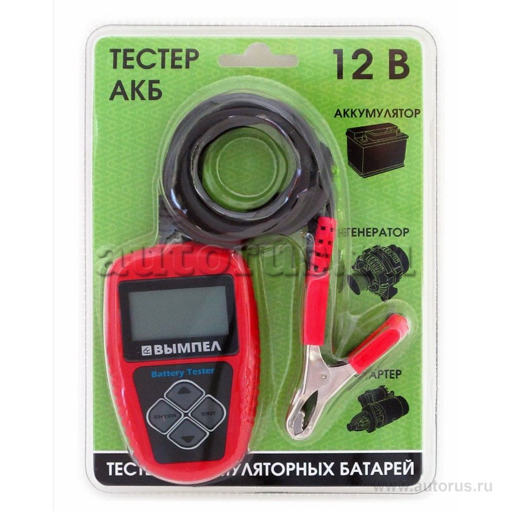 Тестер аккумуляторных батарей 10-200 А-ч ВЫМПЕЛ BA101