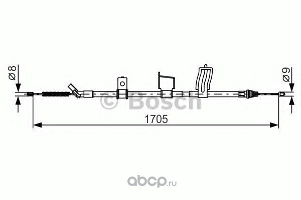 Трос стояночного тормоза R BOSCH 1 987 482 339