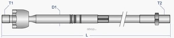 Тяга рулевая L=R (без наконечника) VW Passat B3/B4 88-96 /ГУР+ MOOG VO-AX-7159