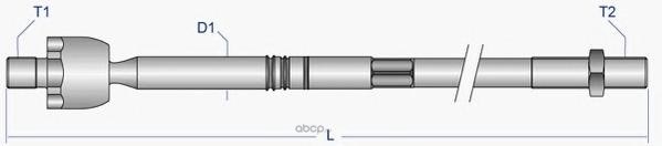 Тяга рулевая L=R (без наконечника) VW G3 ГУР+ /Type TRW MOOG VO-AX-7183