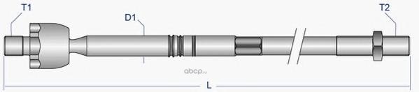 Тяга рулевая L=R (без наконечника) VAG A3/Octavia/Golf IV/New Beetle 98-> MOOG VO-AX-8286