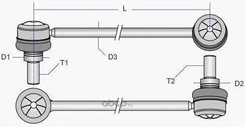 Тяга переднего стабилизатора L=R для OPEL OmB (94-03) L=R MOOG OP-LS-5575
