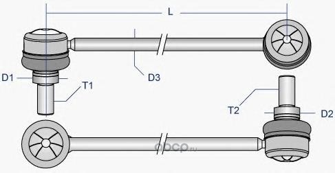 Тяга переднего стабилизатора L=R для TOYOTA RAV4 II 00-06 MOOG TO-LS-2993