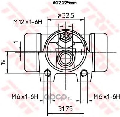 Цилиндр тормозной рабочий L=R CITROEN Berlingo/PEUGEOT Partner TRW BWH373