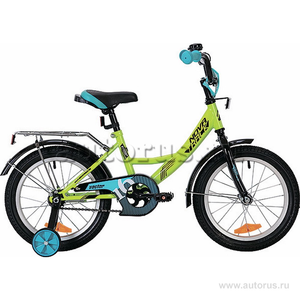 Велосипед 18 детский Novatrack Vector (2020) количество скоростей 1 рама сталь 11,5 зеленый