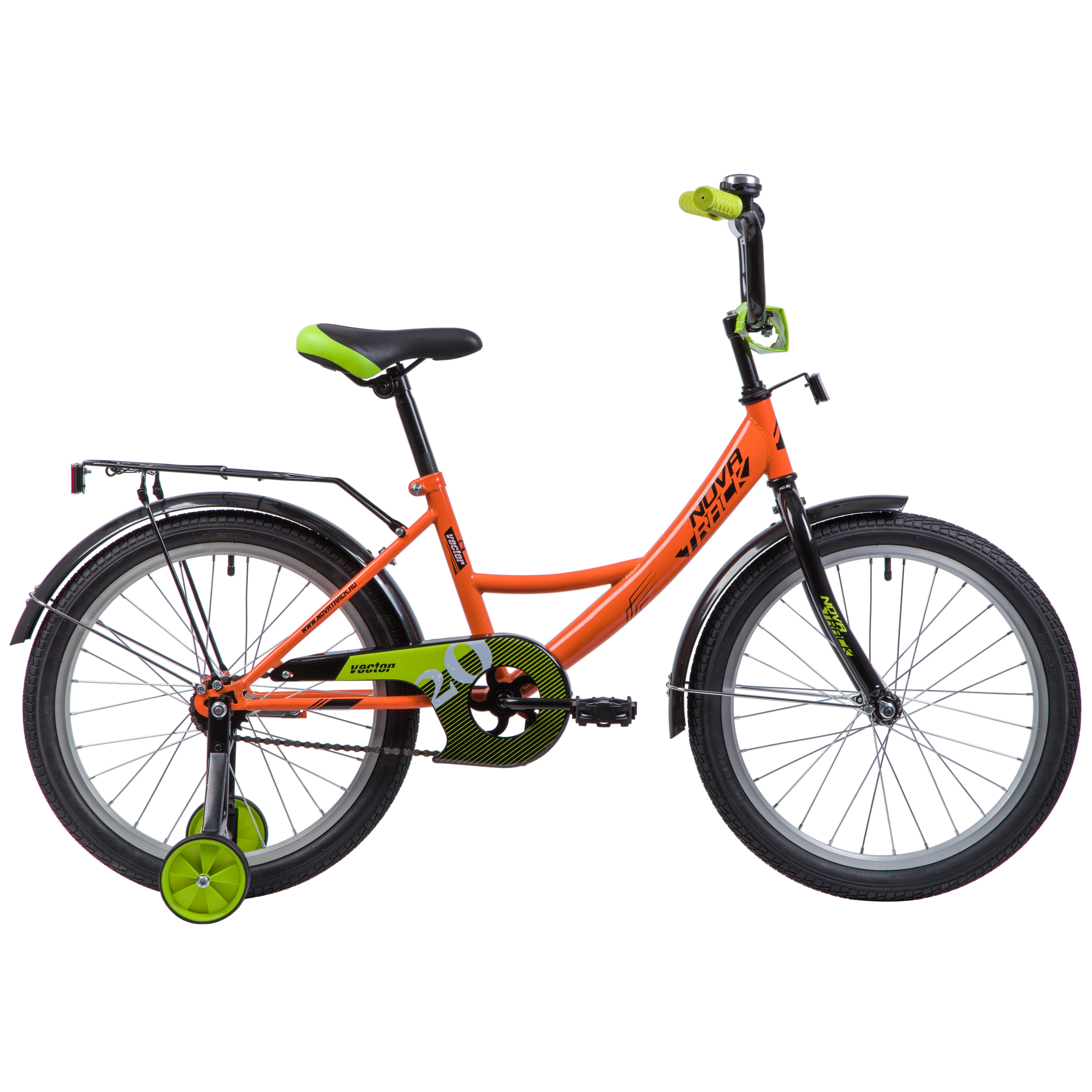 Велосипед 20 хардтейл Novatrack Vector (2019) количество скоростей 1 рама сталь 12 оранжевый