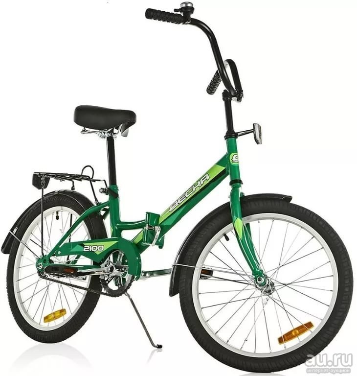 Велосипед 20 складной ДЕСНА 2100 (2019) количество скоростей 1 рама сталь 13 зеленый