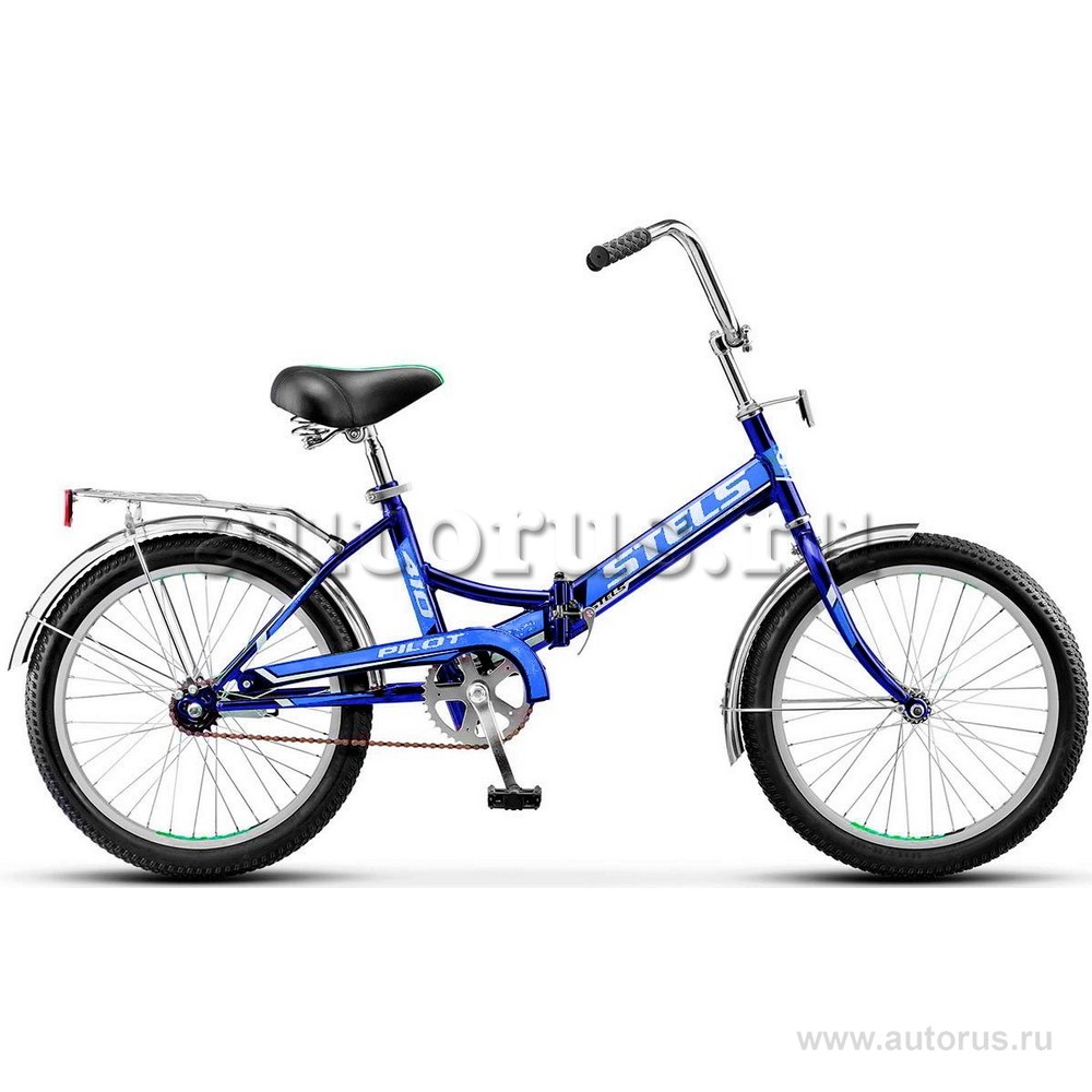 Велосипед 20 складной STELS Pilot 410 (2018) Z011 количество скоростей 1 рама сталь 13,5 синий
