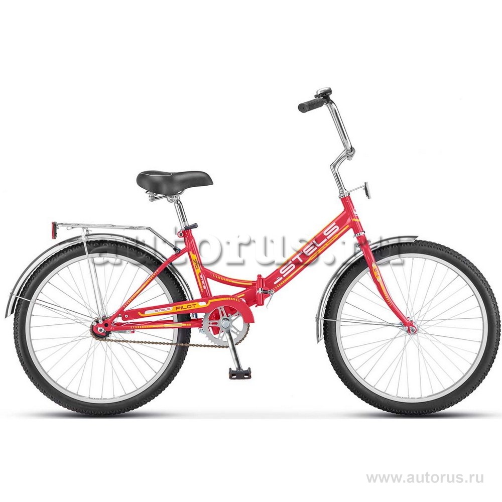 Велосипед 24 складной STELS Pilot 710 (2018) количество скоростей 1 рама сталь 14 Малиновый