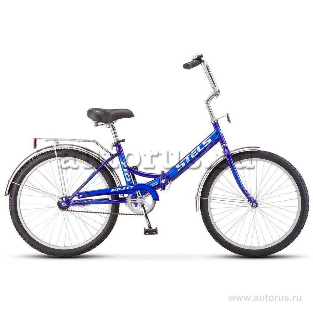 Велосипед 24 складной STELS Pilot 710 (2019) количество скоростей 1 рама сталь 14 синий