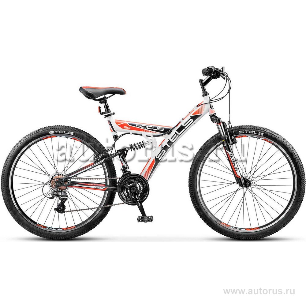 Велосипед 26 горный STELS Focus V (2018) количество скоростей 18 рама сталь 18 черный/красный
