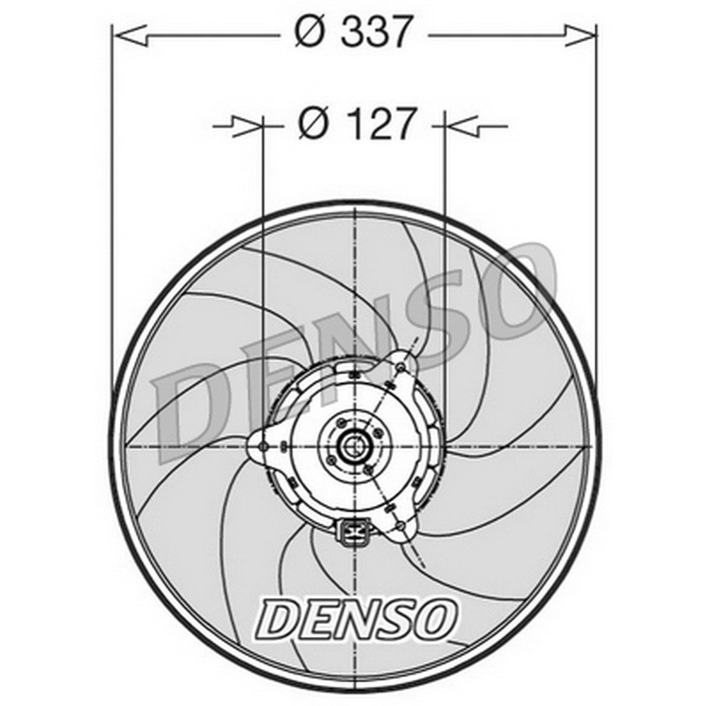 Вентилятор радиатора основного PEUGEOT 406 DENSO DER21002