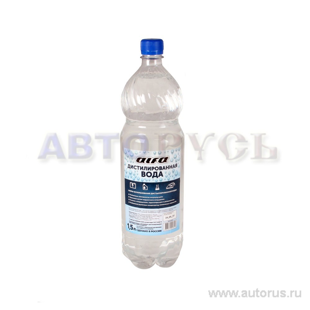 Вода дистиллированная ALFA, 1.5л ПЭТ бутылка ГеленаХимАвто WA21819/22670