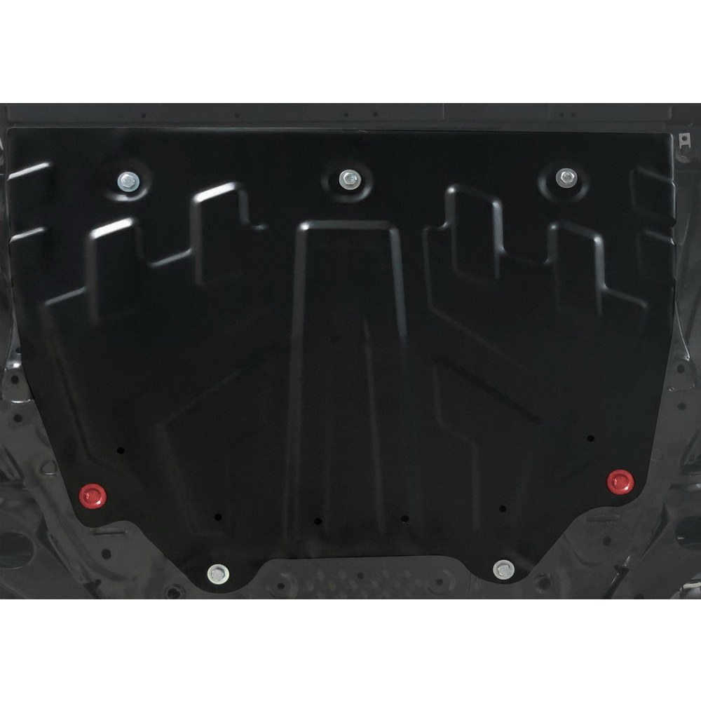 Защита картера двигателя и КПП Mazda 3, 6, Cx5, Cx9 крепеж в комплекте сталь 1.8 мм черный АвтоБроня АВТОБРОНЯ 111.03817.1