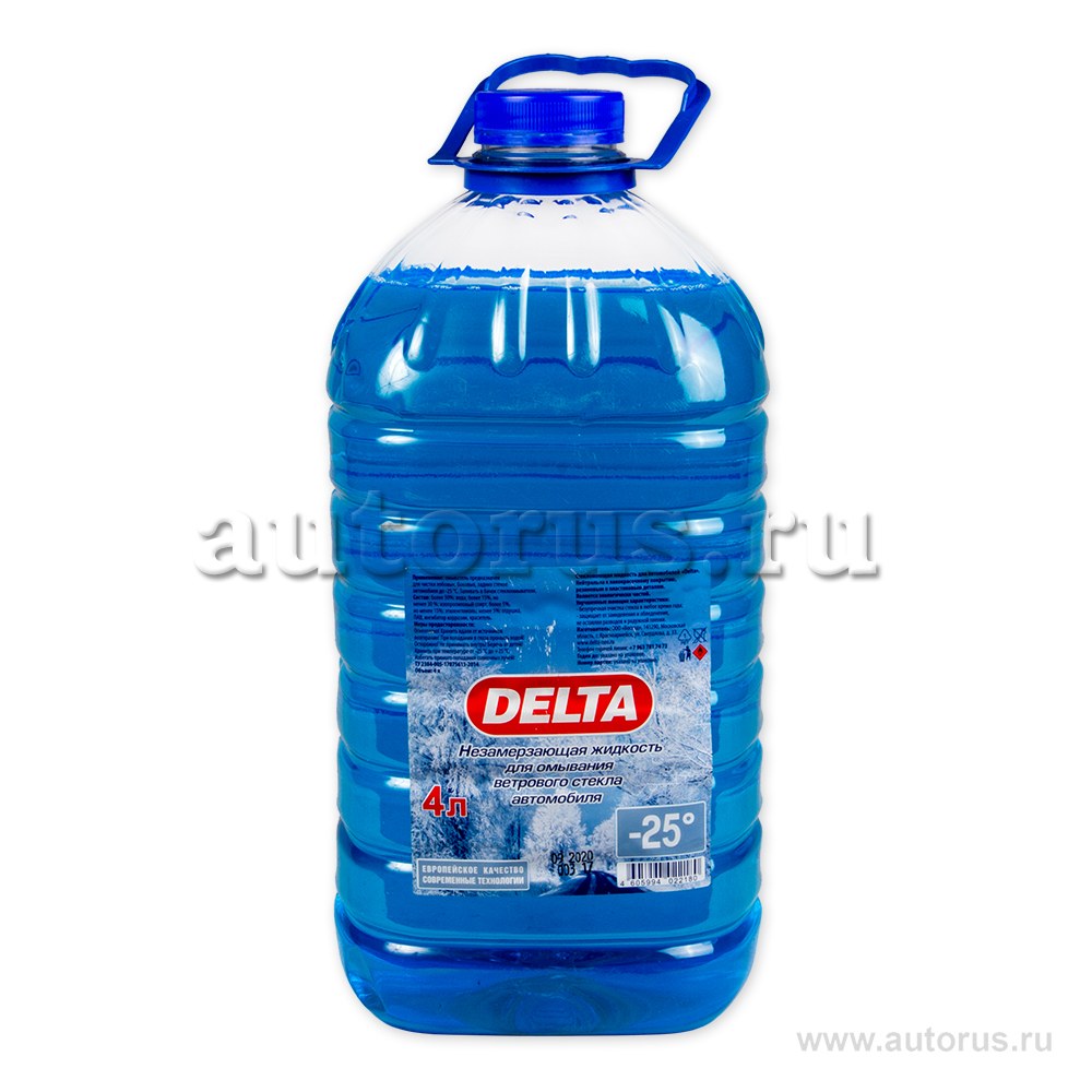 Жидкость омывателя незамерзающая -25C DELTA-NEO ПЭТ готовая 4 л 00-00000155