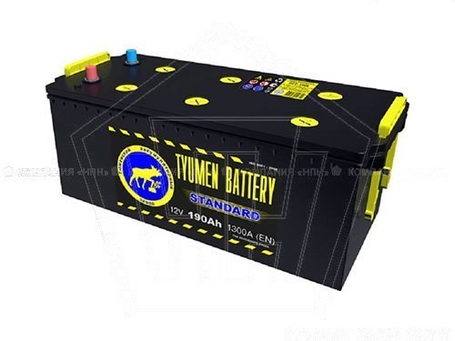 Аккумулятор 6CT-190L Тюмень STANDARD рос. полярность (болт)