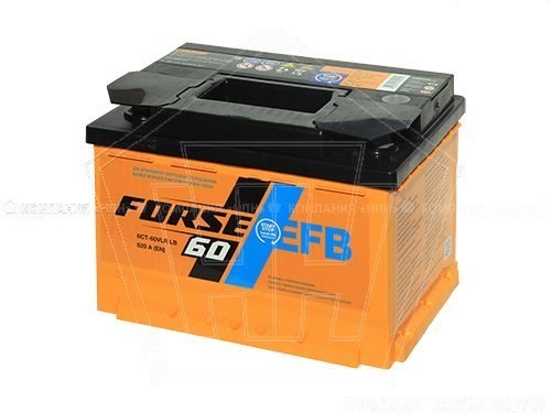 Аккумулятор 60 "FORSE EFB" прямая полярность (низкий)