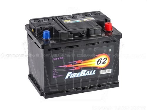 Аккумулятор  62 "FIRE BALL" обратная полярность