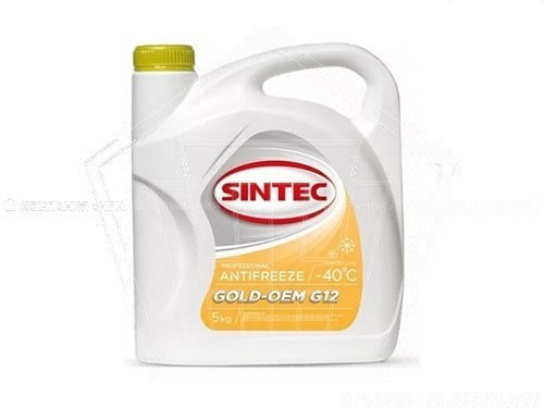 Купить Антифриз SINTEC "GOLD" G12 (5 кг) -40*С (желтый) (800526) в ...