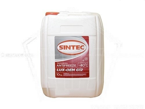 Антифриз SINTEC "LUXE" G12 (10 кг) -40*С (красный)
