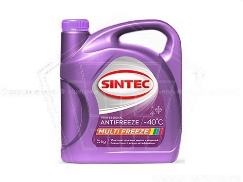 Антифриз SINTEC "MULTI FREEZE" универсальный  (5 кг) -40*С (фиолетово-сиреневый) (990562)