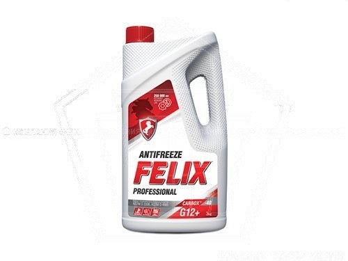 Антифриз Felix Сarbox G12+ "Тосол-Синтез" ( 3кг) -40*С (красный) (430206326)