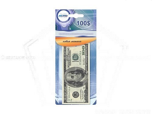 Ароматизатор подвесной картон 100$, Новая машина
