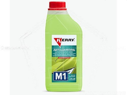 Автошампунь "KERRY" "М-1" для бесконтактной мойки ( 1л.) концентрат, для мягкой воды