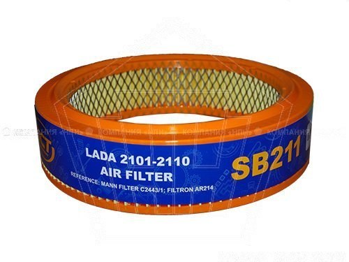 Фильтр воздушный ВАЗ 2101-15, 2121 (карб.) SCT (SB 211)