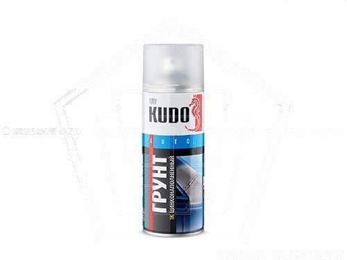 Грунт-спрей KUDO 1К цинконаполненный, серый (520мл) (KU-2301)