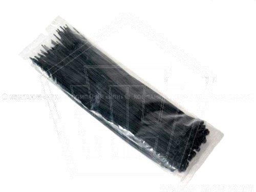 Хомут крепления универсальный APRO пластик (4*300 мм) (упак.100 шт.) черн.Украина +20% прочн.
