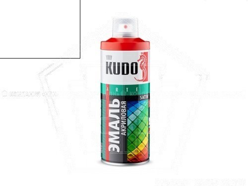 Краска-спрей KUDO акриловая Satin RAL 9003 (520мл) белая, полуматовая (KU-0A9003)