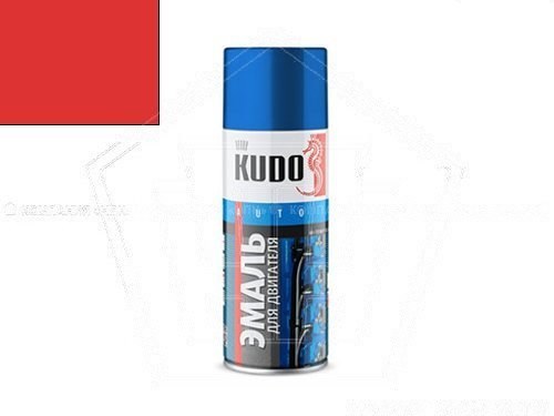 Краска-спрей KUDO для двигателя красная (520мл) (KU-5134)